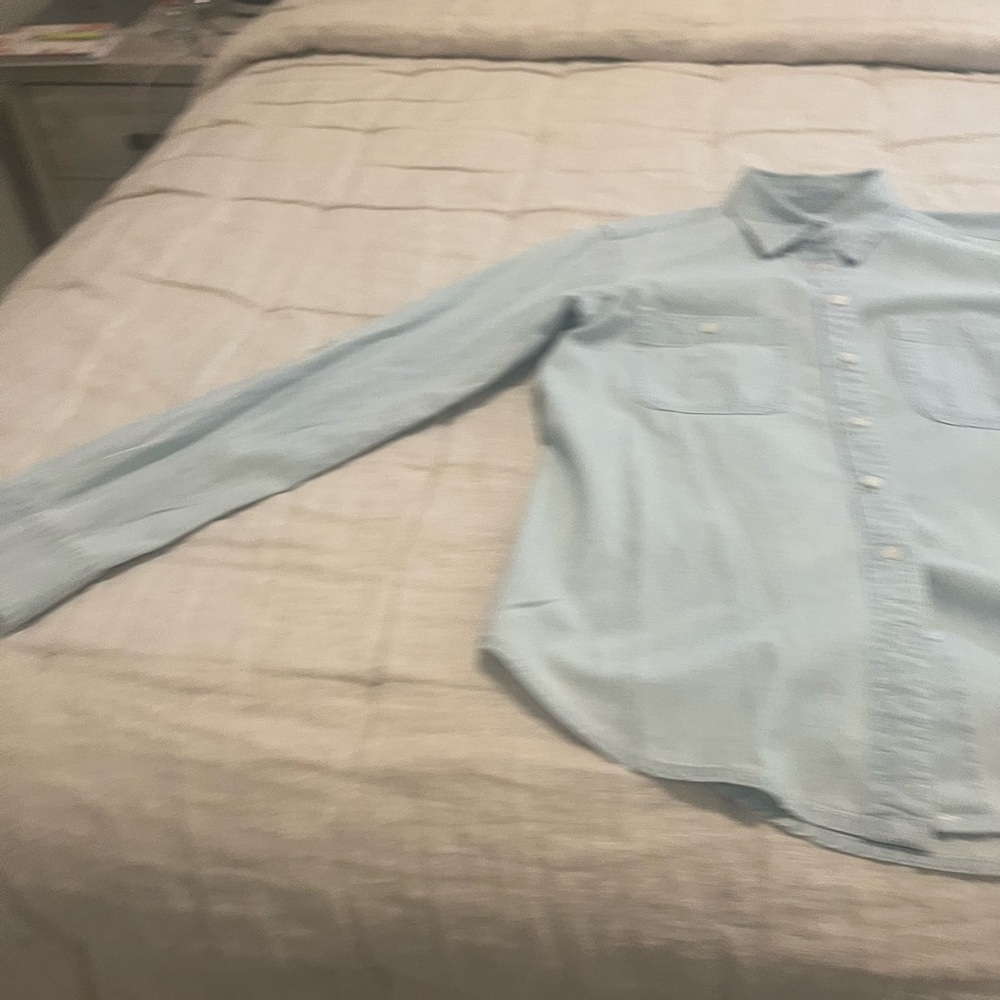 Ralph Lauren womens Light Blue Casual Shirt with nice size SP worn 2 times